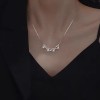 Collar Convertible Plata 925 Corazón Y Trébol De 4 Hojas