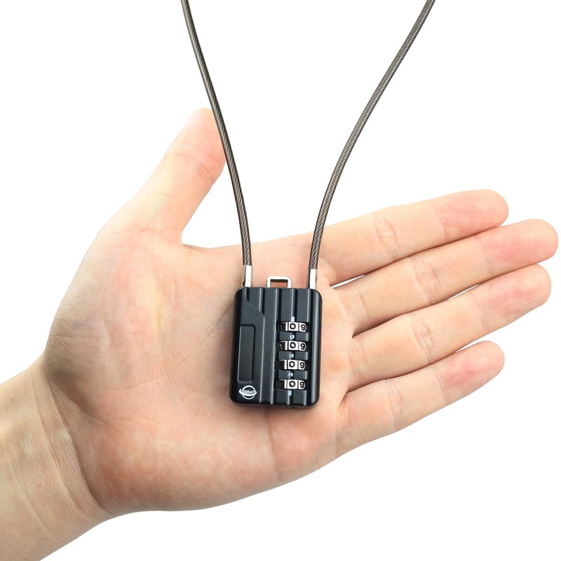 SISAV 4 Digit Cable Combination Lock 20 inches(50cm) Cable for