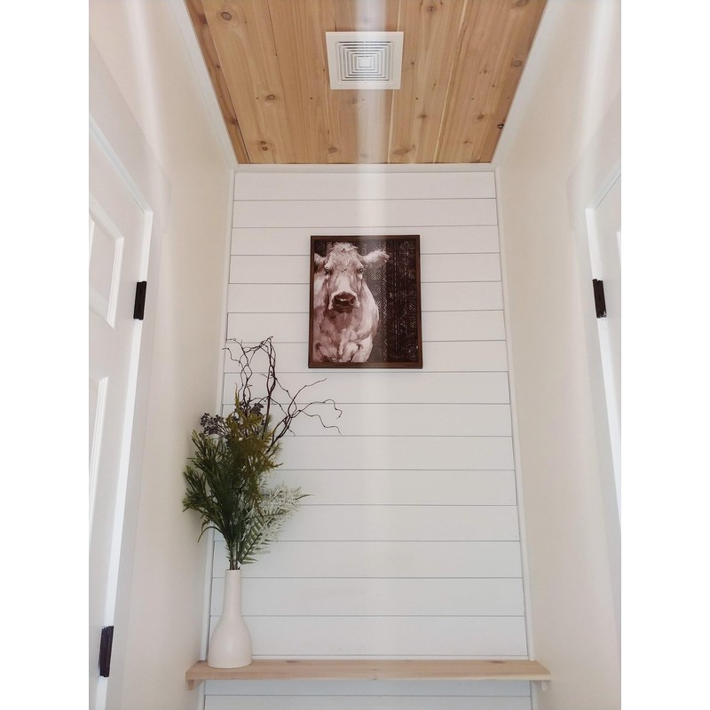 Luxdecor Real Wood Wall Planks - White Shiplap Boards 5"