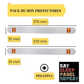 2 x Transparent Padel Racket Cover