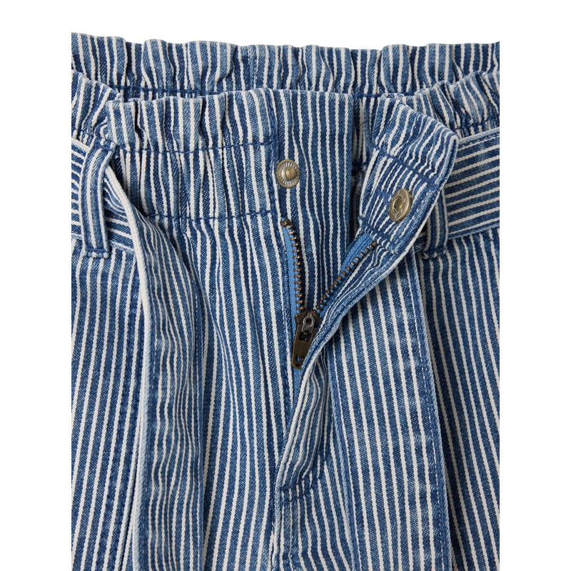 Vertbaudet Mädchen Paperbag-Shorts mit Streifen blau gestreift 116