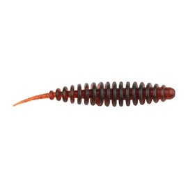 Trout Master Worm Flexible UV-Active Trout Bait with Garlic Flavour, Durable Rubber Bait, Fishing Accessories, Trout Bait, Rubber Fish, Bass Bait, Fishing (Motor Oil)