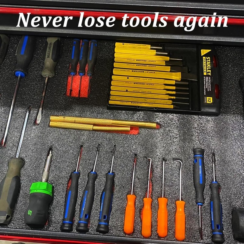6 Pack Tool Box Foam Inserts for Cases, 22 x