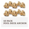 Wood Grip Wood Deck Brass Anchor with Collar for Pool