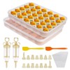 2 Pack 60 Slots Deviled Egg Containers with Lid, Clear