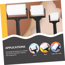 Operitacx 3 Sets of Sponge Drawing Brushes Long Handle Roller Paint Brushes for for Graffiti and Art Projects 9pcs Art Drawing Tools