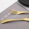 Uniturcky Luxury 18/10 Stainless Steel Matte Champagne gold Flatware Set