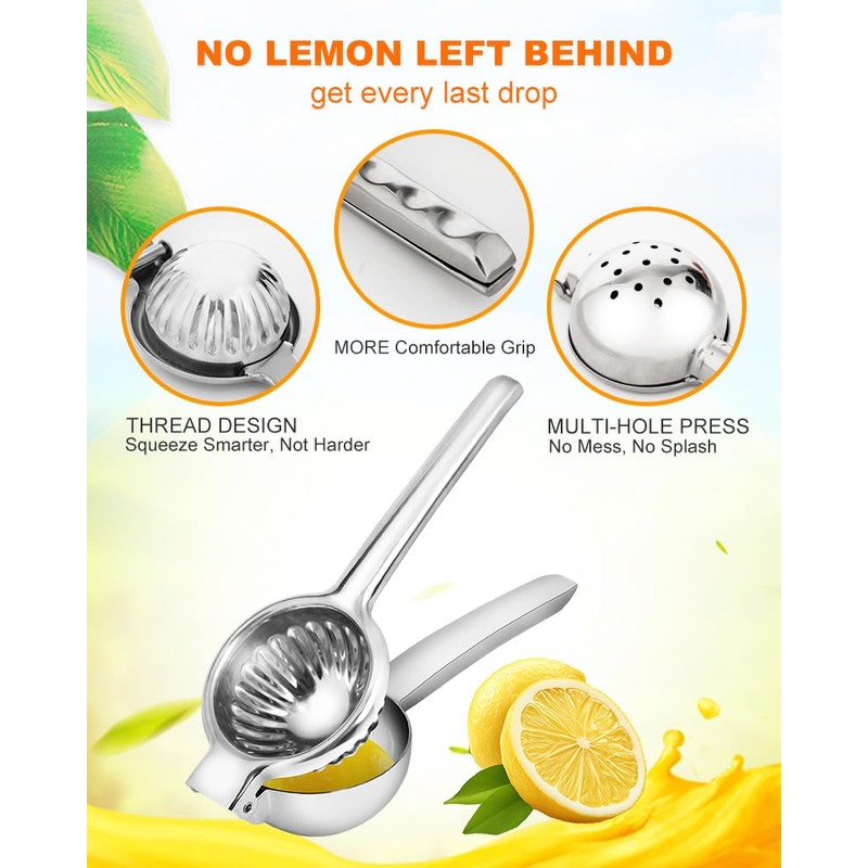 Brigii Lemon Squeezer Juicer for Lime and Lemon, Heavy-Duty 304