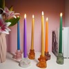 Ni-JASW Gold Flameless Taper Candles with Remote, Flickering LED Candlesticks