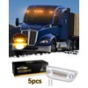 Partsam 5pcs 9 LED Cab Light Truck Trailer Cab Marker