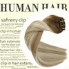 SAFIRENY Clip in Hair Extensions Real Human Hair Double Weft