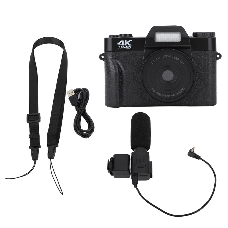 4K Digital Camera 16x Digital Zoom 48MP Vlogging Camera with