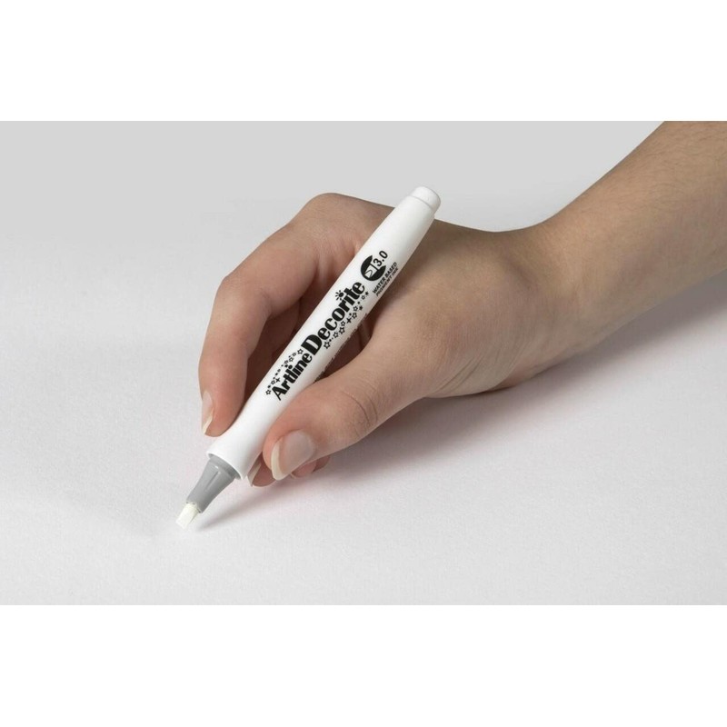 Artline 'Decorite' White Marker Pen 3.0mm for Card, Glass, Metal
