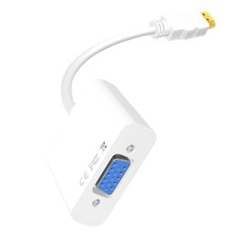 STEXX HDMI Male to VGA Female Video Adapter Cable Converter Chipset (White)