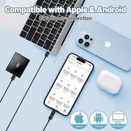 Voice Recorder, Recording Device with Al-Triple Noise Cancellation, Voice Activated Recorder 90 Days Storage Capacity, MP3 Form Audio Recorder, for Meetings Intervie