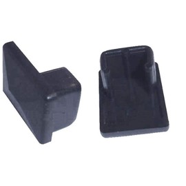 LIUDA 30-304B Sling Insert Rectangular Sling Chair Replacement End Caps - 1" L x 3/4" W - Black (10 pcs Pack)