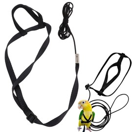 Bird Harness and Leash, Adjustable Parrot Outdoor Flying Training Rope for Large Medium Birds Macaw Budgerigar Cockatoo African Grey