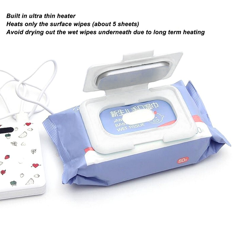 Baby Wipe Warmer Case Travel Holder Refillable Constant Temperature Ultra
