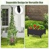 Giantex Rolling Raised Garden Bed with Climbing Trellis, Obelisk &