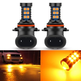 GLOFE 9005 9006 HB3 HB4 Bombillas LED 3000 K, color amarillo dorado, H10 Xtreme, luz antiniebla súper brillante o luces de conducción diurna (lámparas DRL) de alta potencia 3030SMD de repuesto para coches, camiones, SUV, furgonetas