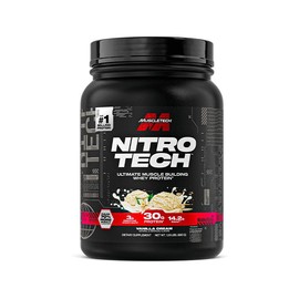 Muscletech Whey Protein Powder (2 Pound) - Nitro-Tech Ultimate Muscle Building Formula with Whey Protein Isolate & Peptides - 30g of Protein, 3g of Creatine & 6.8g of BCAA:_1.5 lb._Milk Chocolate