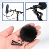 sourcing map Microphone Cover Furry Windscreen Mic Cover with Clip