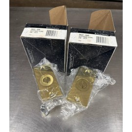 Baldwin Hardware Lot of 2 Baldwin 0622-030 Locking Type Dustproof Strike in Polished Brass - New