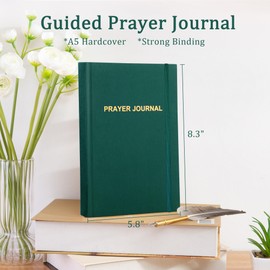Prayer Journal for Women - 60 Weeks Scripture Journal, Christian Planner for Bible Study, Devotional Journal with Note Taking Space, Perfect Religious Gift for Women (Dark Green)