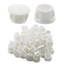 Uenhoy 100 Pcs 1/2" Plastic Hole Plugs, White