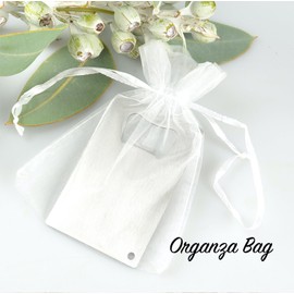 100PCS 7 cm x 9 cm Premium Sheer Organza Bags - White Drawstring Gift Bags for Weddings, Jewelry, Party Favors, and Festivals - Versatile Net Goody Bags for Candy and Beads Packaging