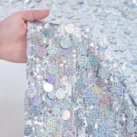 12"x72" Rainbow Sequin Table Runner - 5 Pack Iridescent Table Runners for Garden Party Bridal Shower Reception Celebration Decorations