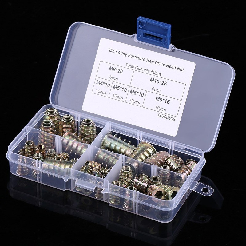 Inserto Roscado, 50 Piezas M4 / M5 / M6 /