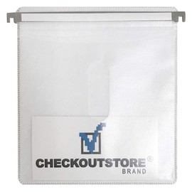 CheckOutStore (100) CD Double-Sided Refill Plastic Hanging Sleeve (White)