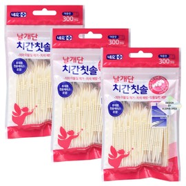 Neo Winged Interdental Brush Disposable Toothpicks 300P 3pcs / 네오 날개단 날개형 치간칫솔 일회용 이쑤시개 300P 3개