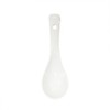 Xmomx 6 pcs White Soup Spoon Round-Bottom Asia Porcelain Ceramic