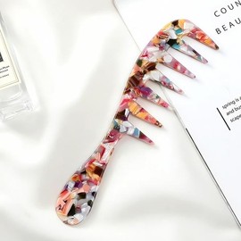 Acetate Handle Hair Comb Plastic Hair Brush Comb Cosmetics Grooming Accessories Styling Bathroom Care White / 아세테이트 손잡이 머리빗 플라스틱 헤어 브러시 빗 화장품 미용 용품 스타 일링 욕실 케어 화이트