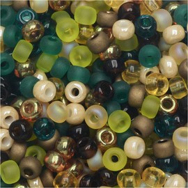 Miyuki Round Seed Beads Size 8/0 22g Earthtones Mix