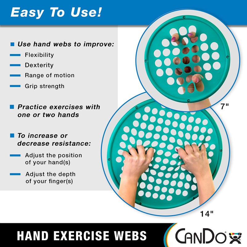 Cando® 10-0862 Power-Web - Hand Grip Trainer, Hand strengthener, diameter