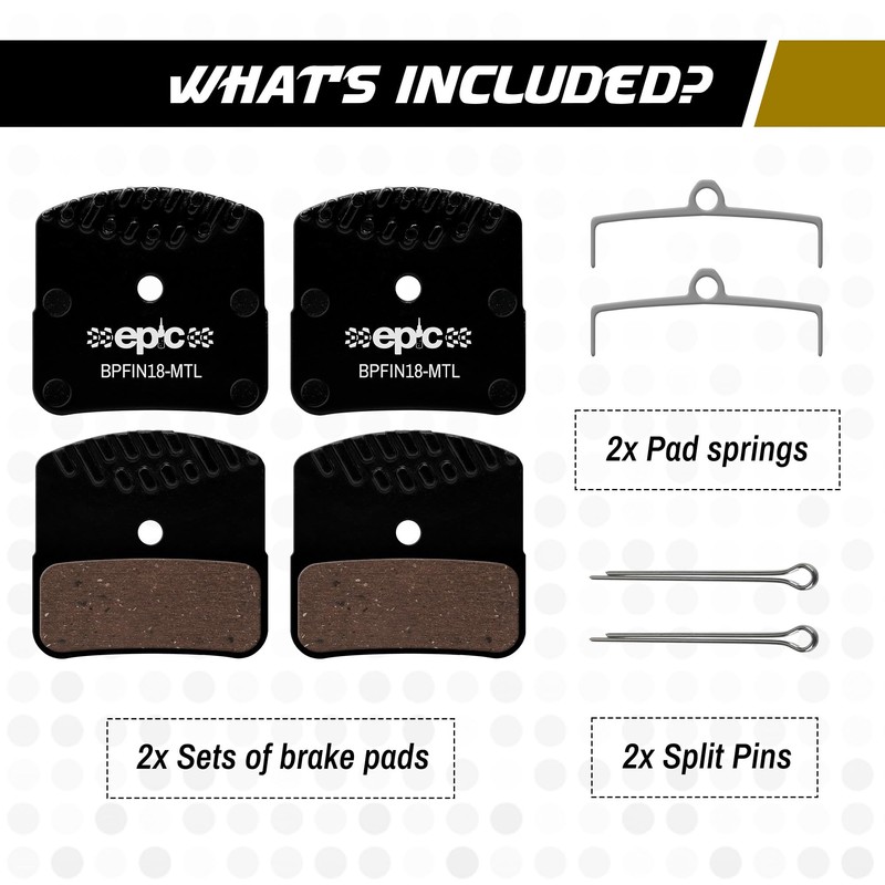 epic Disc Brake Pads with Cooling Fins | Fits H03A,