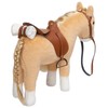HollyHOME Palomino Horse Stuffed Animal Pretty Pony Plush Toy Pretend