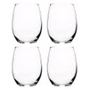 Home Essentials Stemless Red Wine Glass (Set of 4), Black