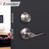 Probrico 4 Set of Satin Nickel Exterior Entry Lever and