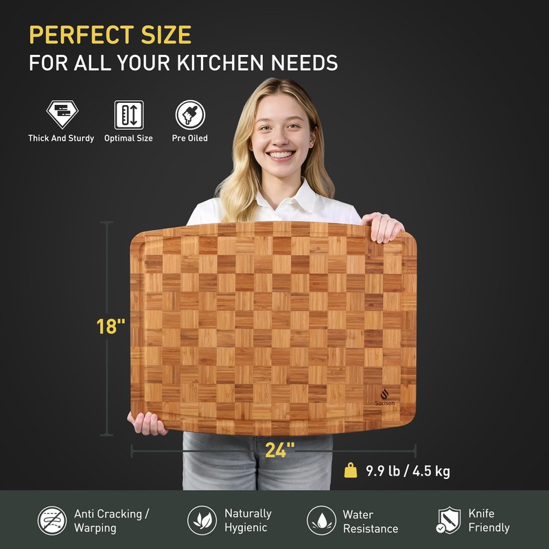 Extra Large Bamboo Wooden Cutting Board Wood Cutting Boards for