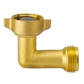 RecPro RV Brass Hose Fittings | 90 or 45 Degree Fitting | RV Plumbing | City Water Inlet Fitting | Prevents Hose Crimping and Strain (90 Degree Fitting)