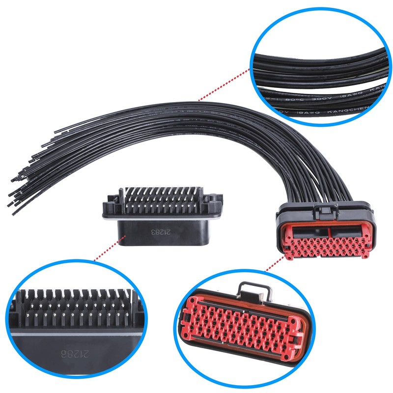 35 Pin ECU Connector Plug Kit, Female ECU Connector Wiring