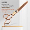 FOGOSP Rose Gold Titanium Thinning Shears for Dogs 46 Teeth
