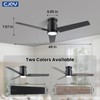 CJOY Ceiling Fan with Lights, 48 Inch Low Profile Ceiling