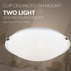 Seagull 7543502-962 Two Light Ceiling Flush Mount,White