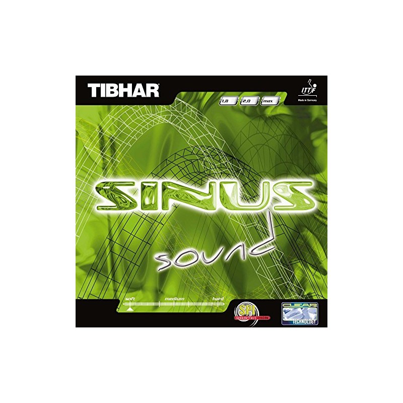 TIBHAR SINUS SOUND TABLE TENNIS RUBBER (Max, Red)