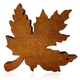 Maple Leaf 3D Wooden Decor, Eco-Friendly Natural Plywood Art, Maple Leaf Ornament – Canadian Nature Gift/Feuille d'Érable 3D en Bois, Art Écologique en Contreplaqué Naturel – Cadeau Canadien